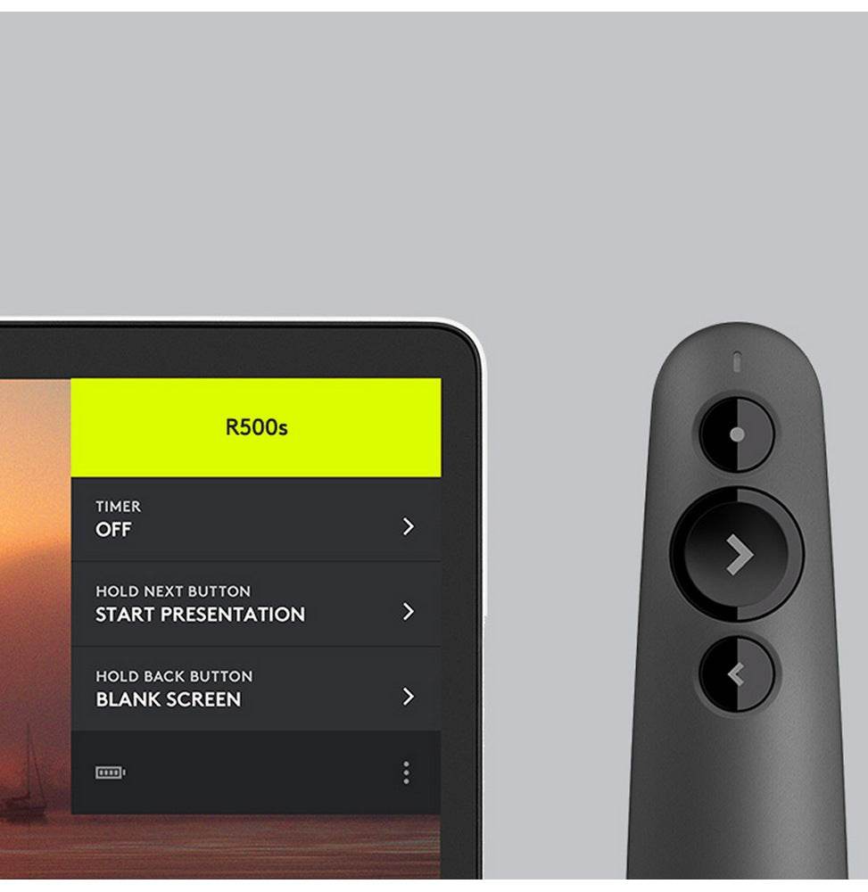 Télécommande de présentation sans fil Laser Logitech R500 - Noir (910-005843) - Logically