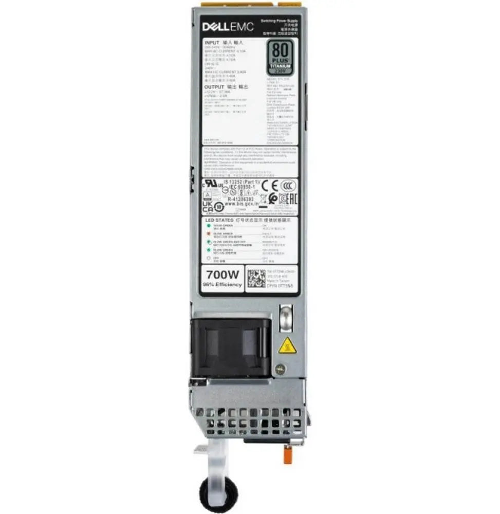 Dell Single bloc d’alimentation, Enfichable à Chaud, 700 W MM HLAC (200-240Vac) Titanium, par LiteOn (450-AMJC) - Logically
