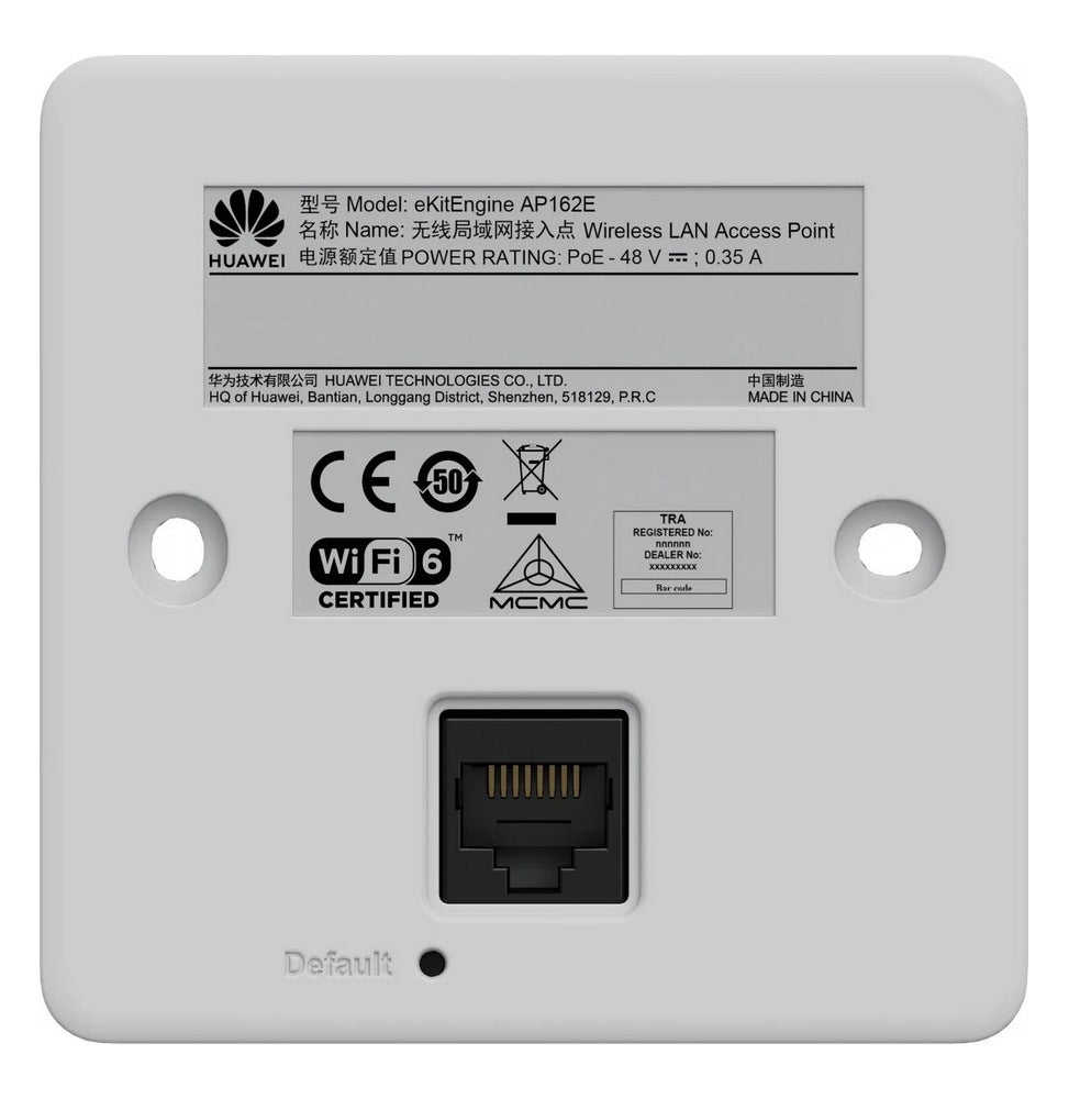 Point d'Accès Wi-Fi 6 Huawei AP162E – Double Bande 2x2 MIMO (50087150)