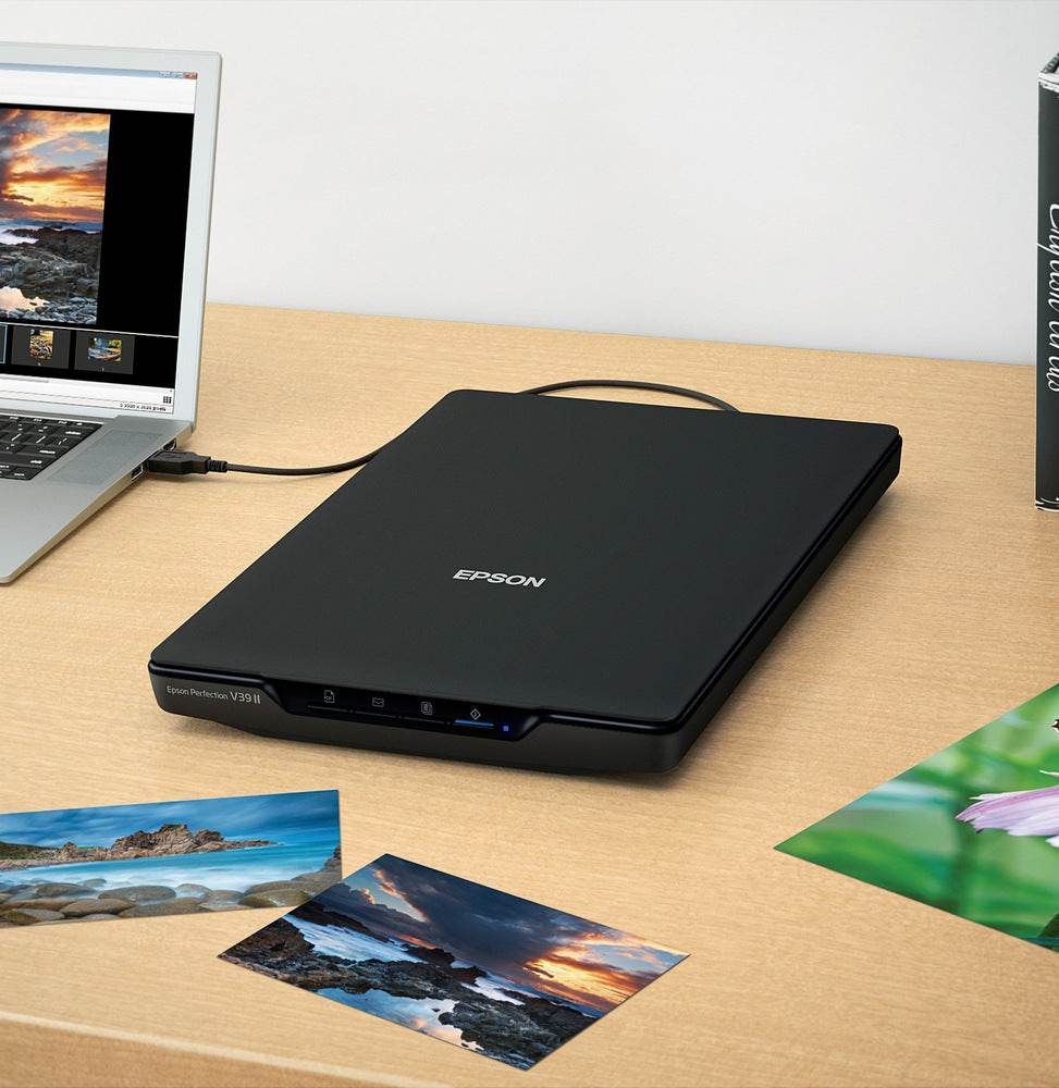 Epson Perfection V39II Scanner de photos et documents (B11B268401) - Logically