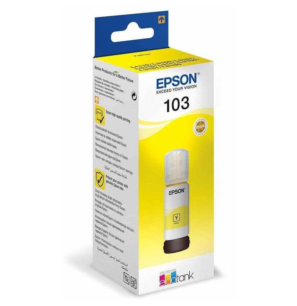 Epson 103 Jaune- Bouteille d'encre Epson EcoTank d'origine (C13T00S44A) - Logically