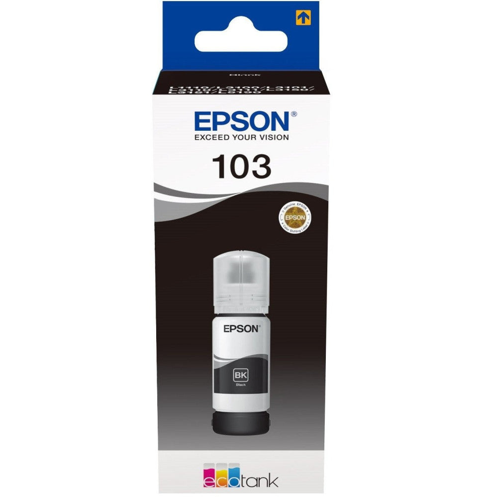 Epson 103 Noir - Bouteille d'encre Epson EcoTank d'origine (C13T00S14A)