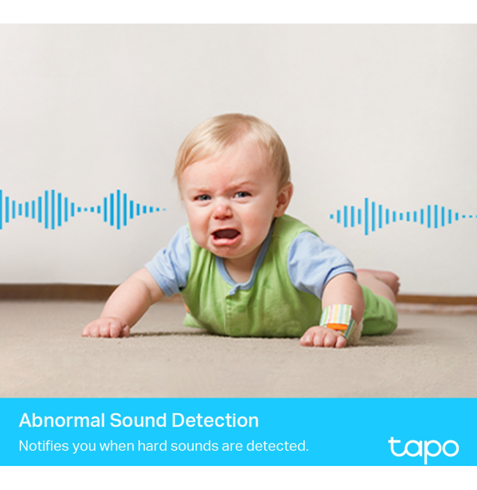 Caméra de sécurité AI panoramique et inclinable 2K QHD WiFi (TAPOC225)