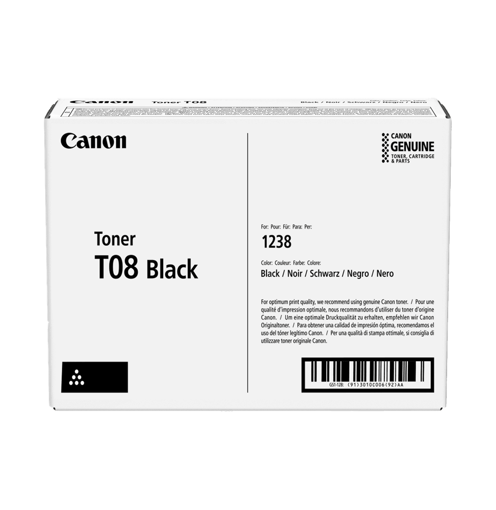Canon T08 Noir - Toner Canon d'origine (3010C006) - Logically
