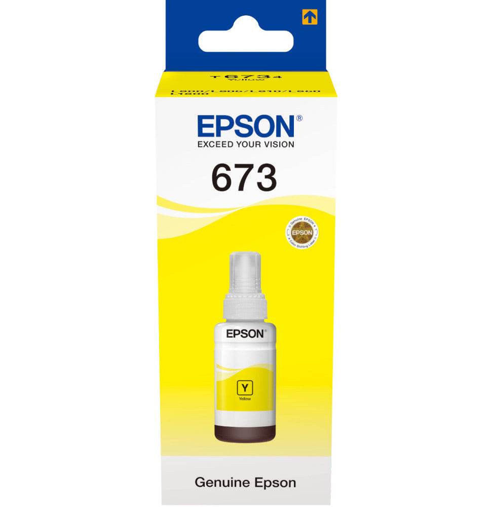 Epson 673 Y (T6734) Jaune - Bouteille d'encre Epson d'origine (C13T67344A) - Logically