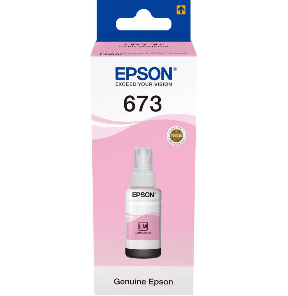 Epson 673 LM (T6736) Magenta Clair - Bouteille d'encre Epson d'origine (C13T67364A) - Logically