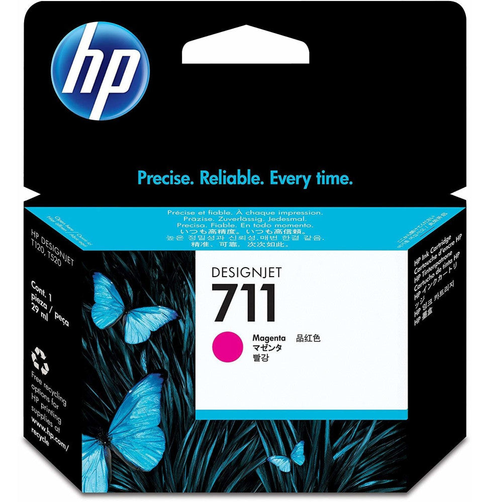 HP 711 Magenta - Cartouche d'encre d'origine DesignJet 29 ml (CZ131A)