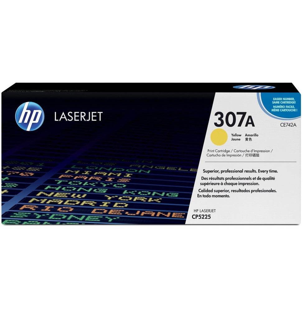 HP 307A Jaune - Toner HP LaserJet d'origine (CE742A) - Logically