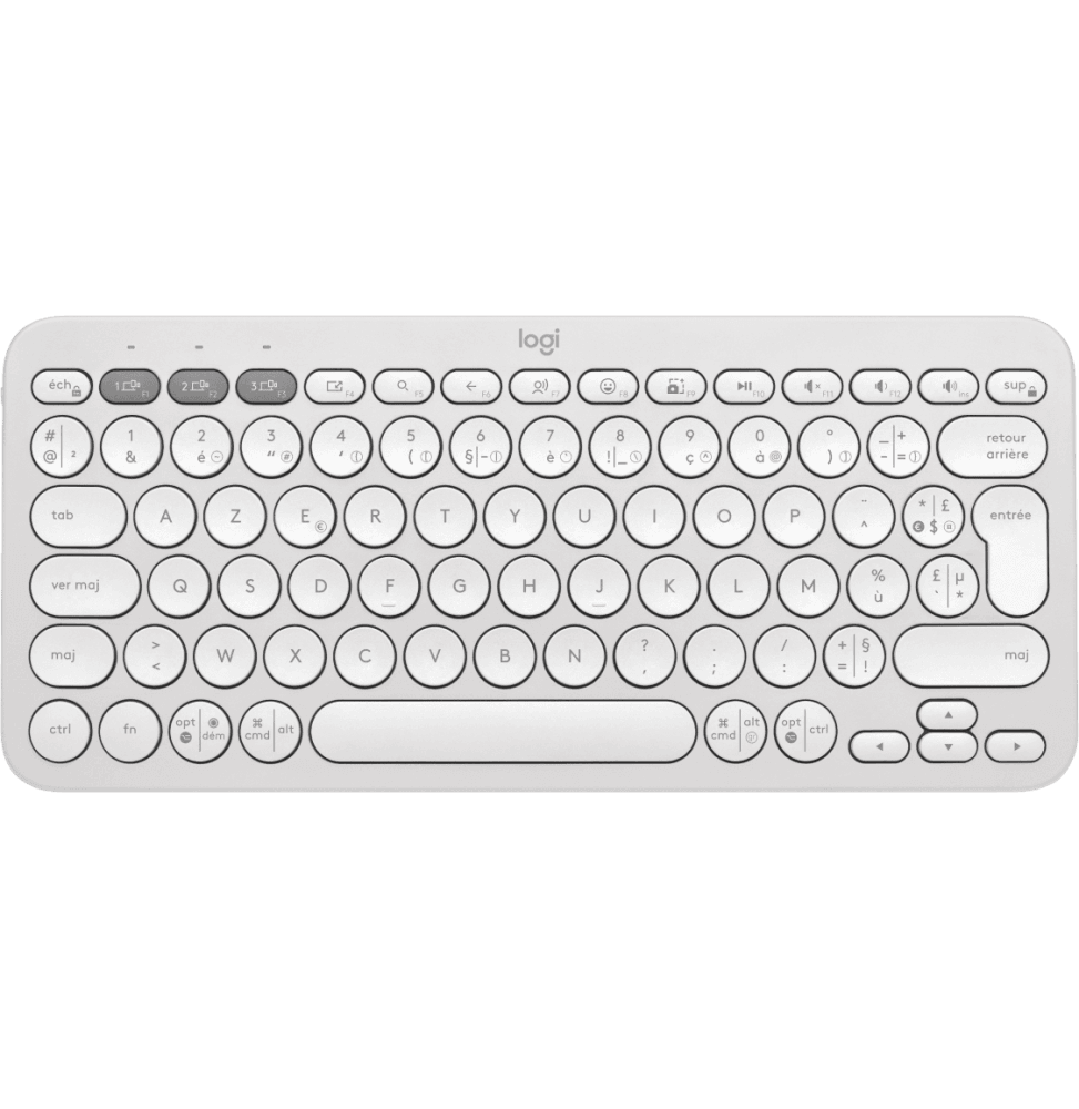 Clavier sans fil Logitech Pebble Keys 2 K380s - Français (AZERTY) - Logically