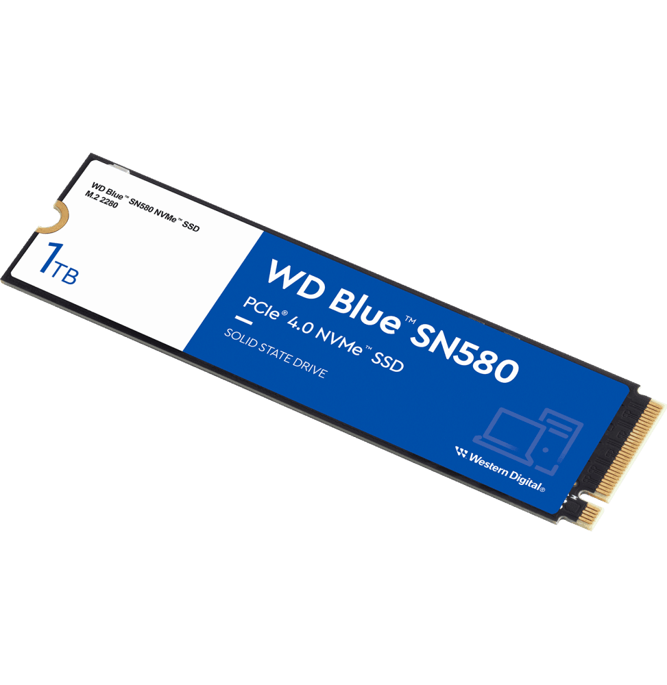 Disque dur interne SSD WD Blue SN580 M.2 2280 PCIe Gen4 x4 NVMe 1 To (WDS100T3B0E) - Logically