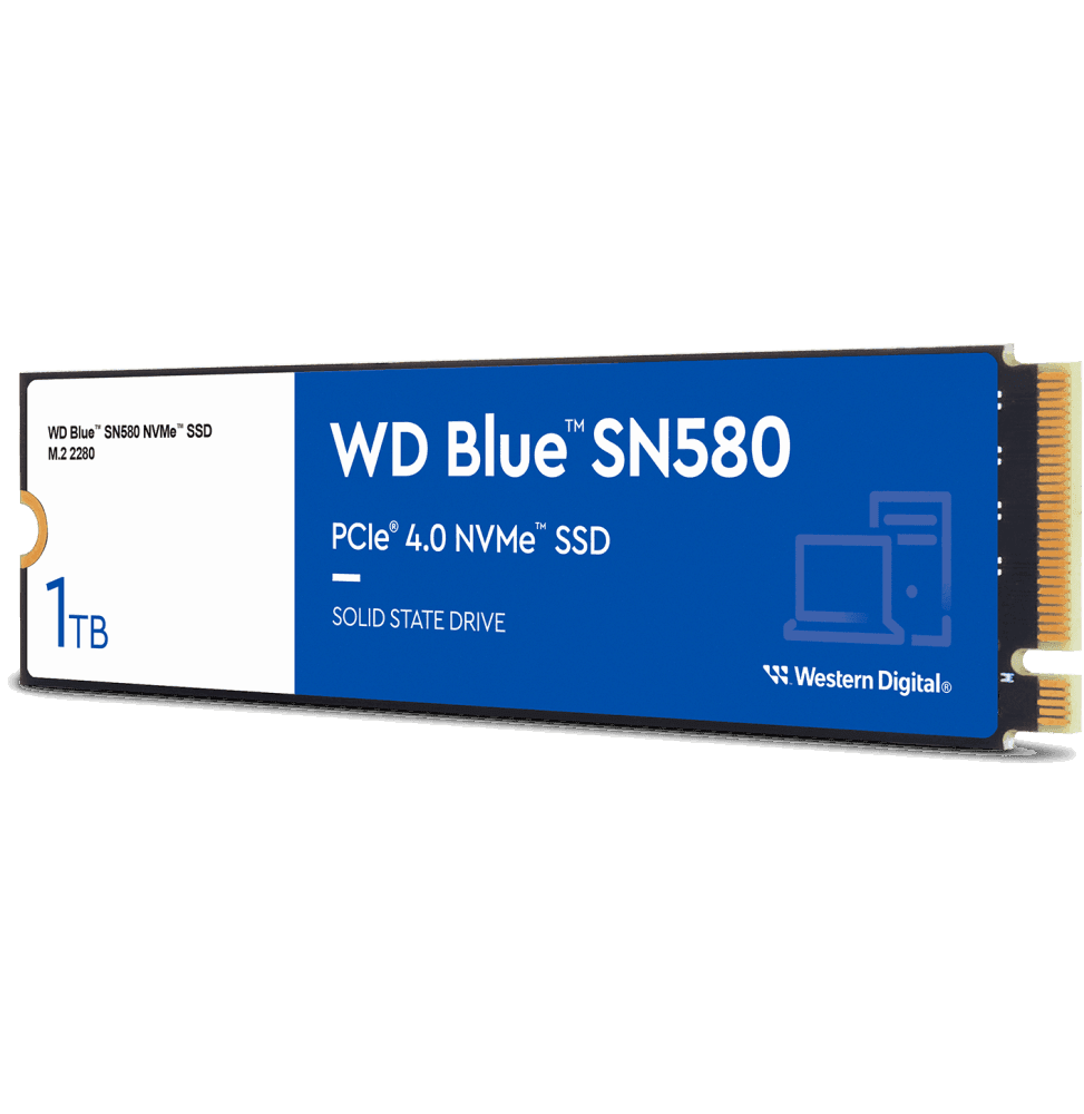 Disque dur interne SSD WD Blue SN580 M.2 2280 PCIe Gen4 x4 NVMe 1 To (WDS100T3B0E) - Logically