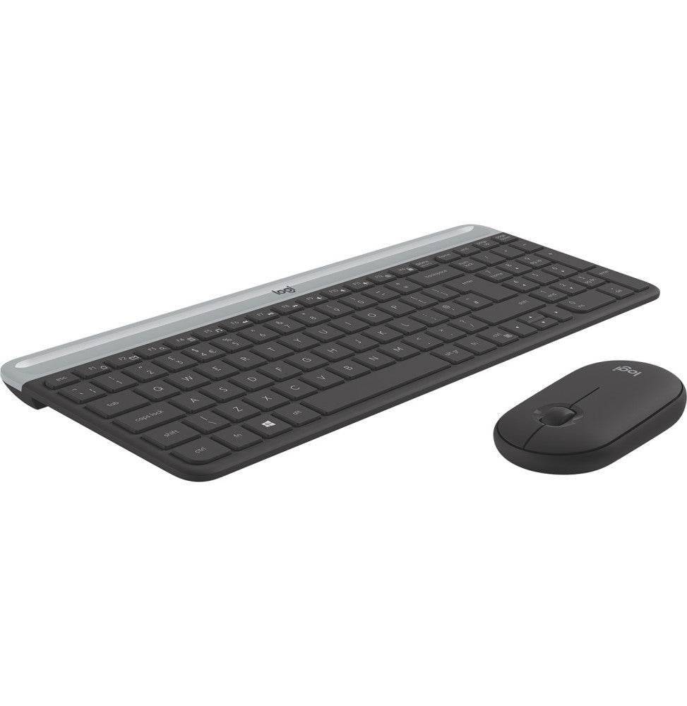 Pack clavier et souris sans fil ultra-fin Logitech MK470 AZERTY (920-009190) - Logically
