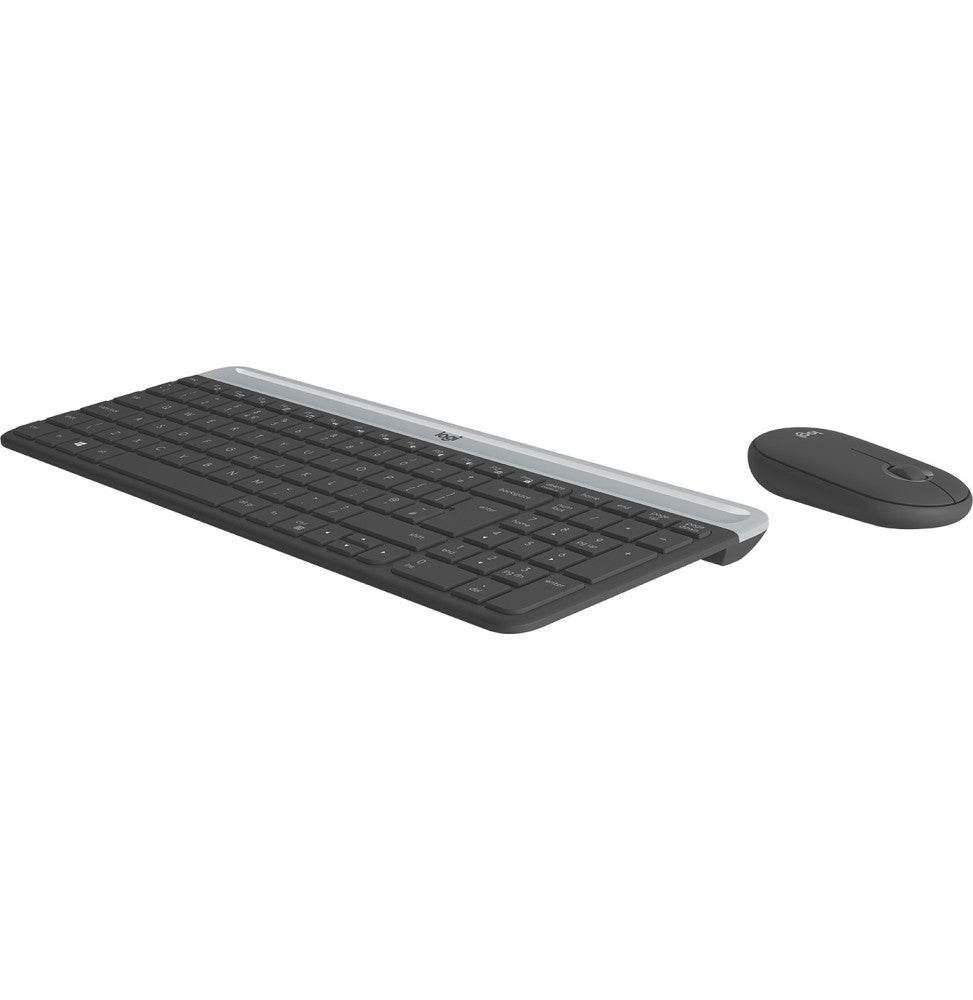 Pack clavier et souris sans fil ultra-fin Logitech MK470 AZERTY (920-009190) - Logically