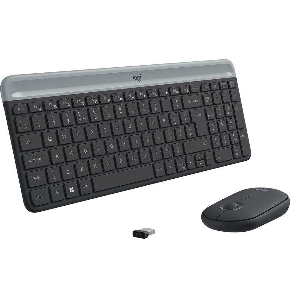 Pack clavier et souris sans fil ultra-fin Logitech MK470 AZERTY (920-009190) - Logically