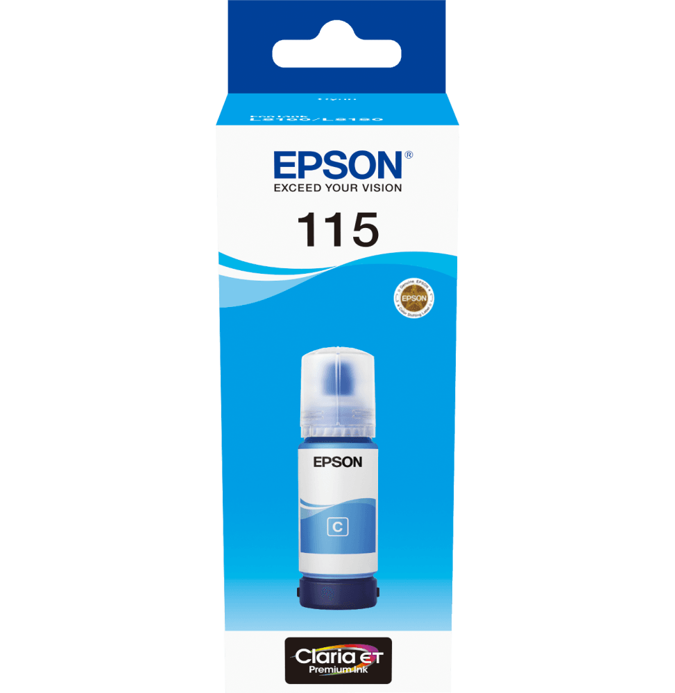 Epson 115 Cyan - Bouteille d'encre Epson EcoTank d'origine (C13T07D24A) - Logically