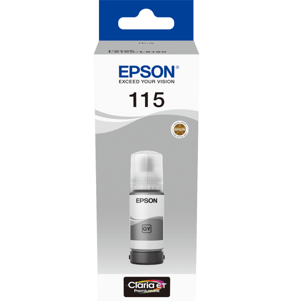 Epson 115 Gris - Bouteille d'encre Epson EcoTank d'origine (C13T07D54A) - Logically