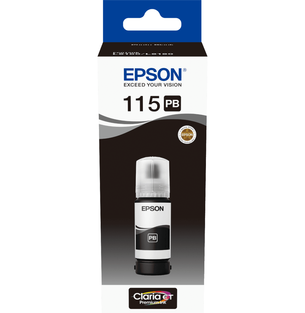 Epson 115 Photo Black - Bouteille d'encre Epson EcoTank d'origine (C13T07D14A) - Logically