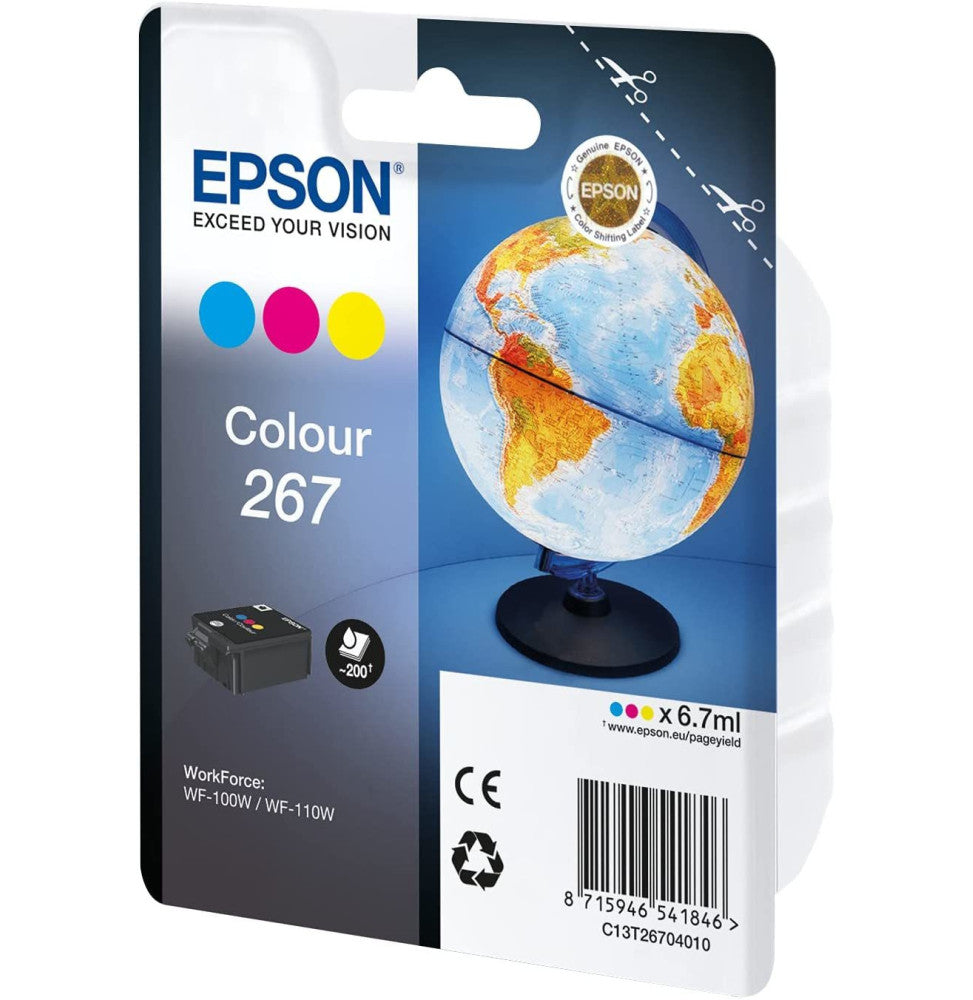 Epson Monobloc Globe 267 - encre DURABrite Ultra 3 couleurs (C13T26704010)