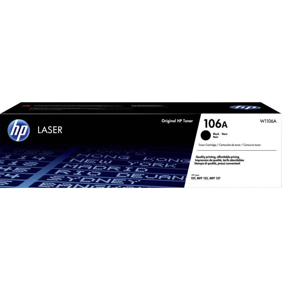 HP 106A Cartouche de toner laser authentique, Noir (W1106A) - Logically