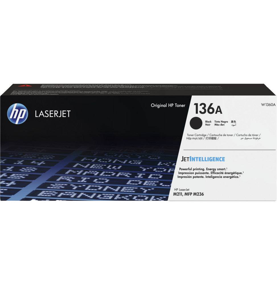 HP 136A Noir - Toner HP LaserJet d'origine (W1360A) - Logically