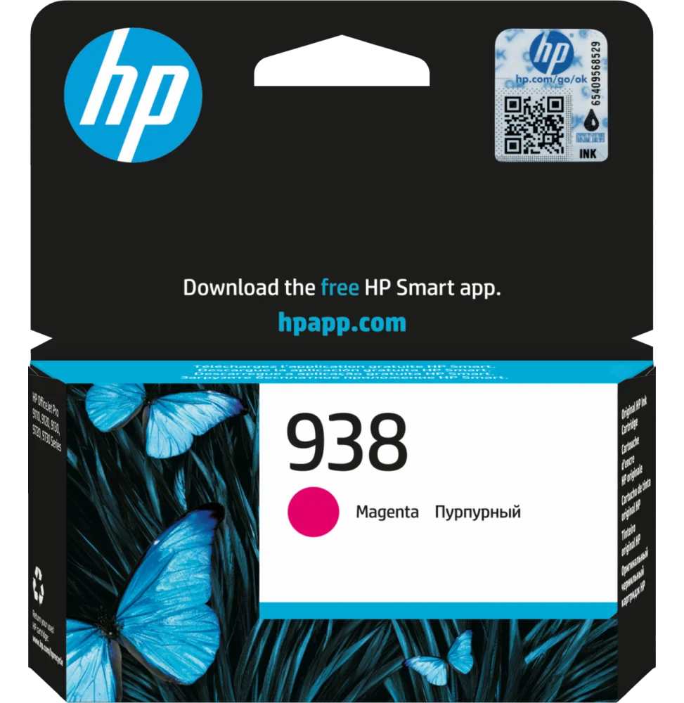 HP 938 Magenta - Cartouche d'encre HP d'origine (4S6X6PE)