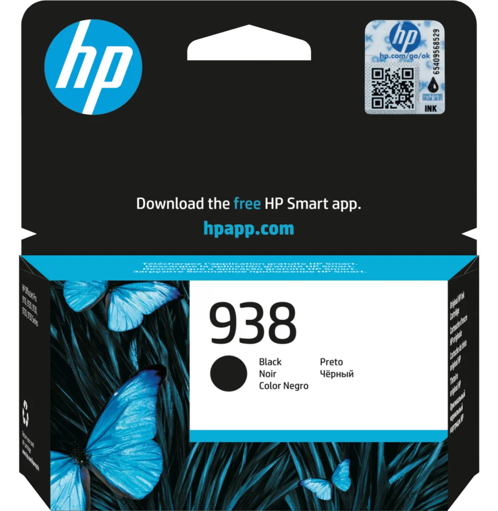 HP 938 Noir - Cartouche d'encre HP d'origine (4S6X8PE)