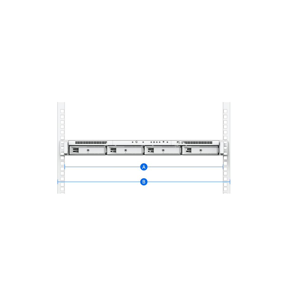 Solutions de rails fixes pour Synology RackStation RKM114