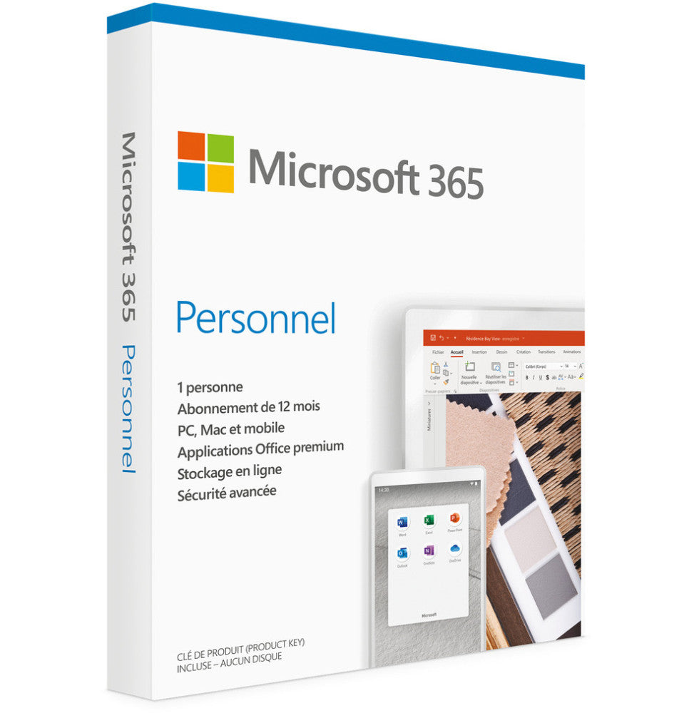 Microsoft 365 Personnel Français - 1 an / 1 PC (QQ2-01735)