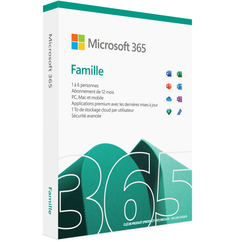 Microsoft Office 365 Famille Français - 1an / 6PC ( 6GQ-01921 )