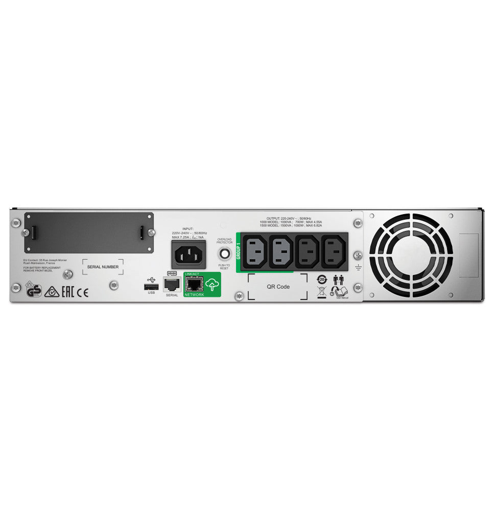 APC Smart-UPS SMT 1500VA Onduleur Line-interactive - 230V Rack SmartConnect (SMT1500RMI2UC)