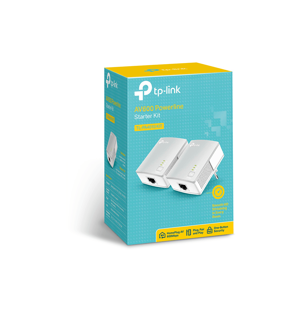 Pack de 2 CPL TP-Link AV600 Nano. 1 port Ethernet 100 Mbps (TL-PA4010KIT) - Logically