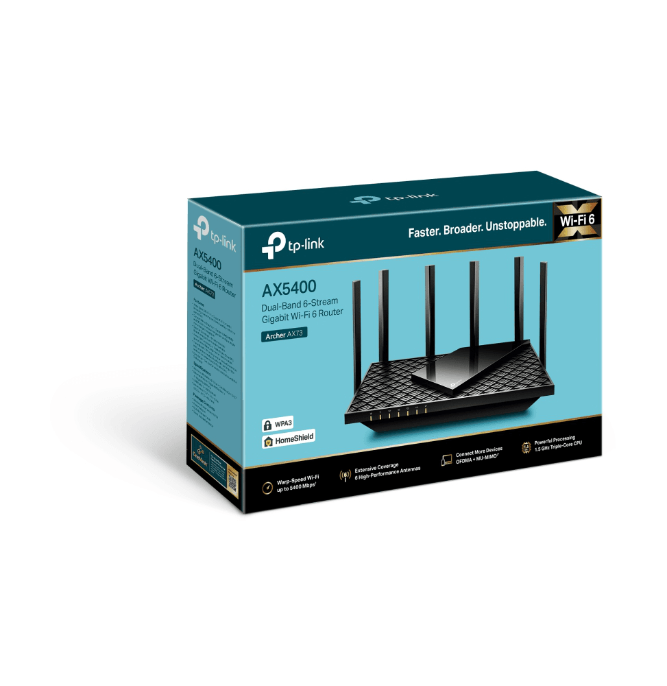 Routeur TP-Link Archer AX73 AX5400 Gigabit WiFi 6 bi-bande - Logically