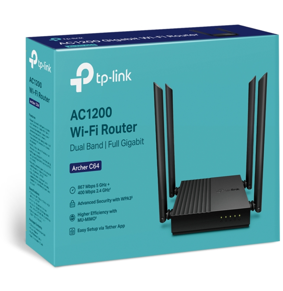 Routeur Wi-Fi TP-Link Archer C64 AC1200 Dual-Band (ARCHERC64)
