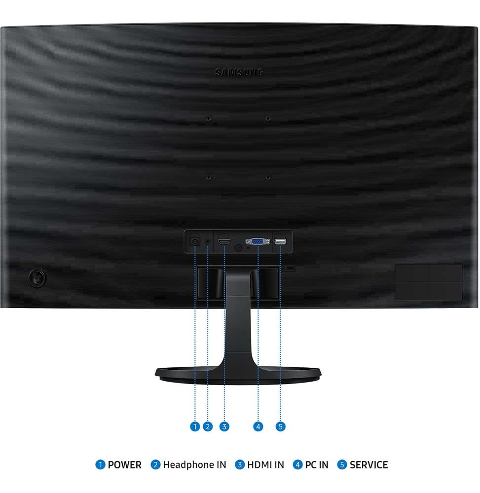 Écran 24" incurvé Gaming Full HD Samsung Essential S3 S36GD (LS24D360GAUXEN)