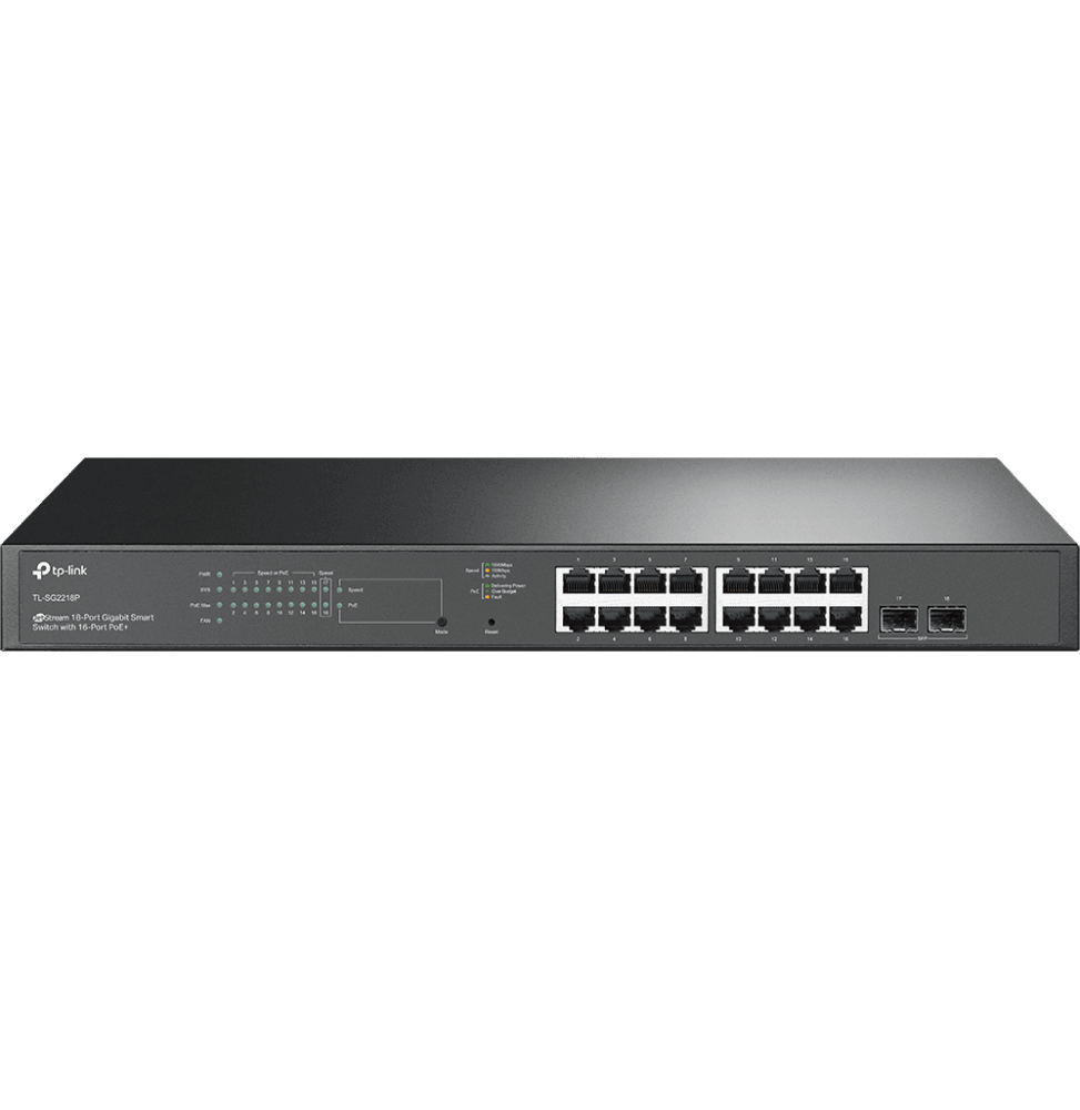Switch Smart TP-Link TL-SG2218P JetStream 18 ports Gigabit avec 16 ports PoE+ - Logically
