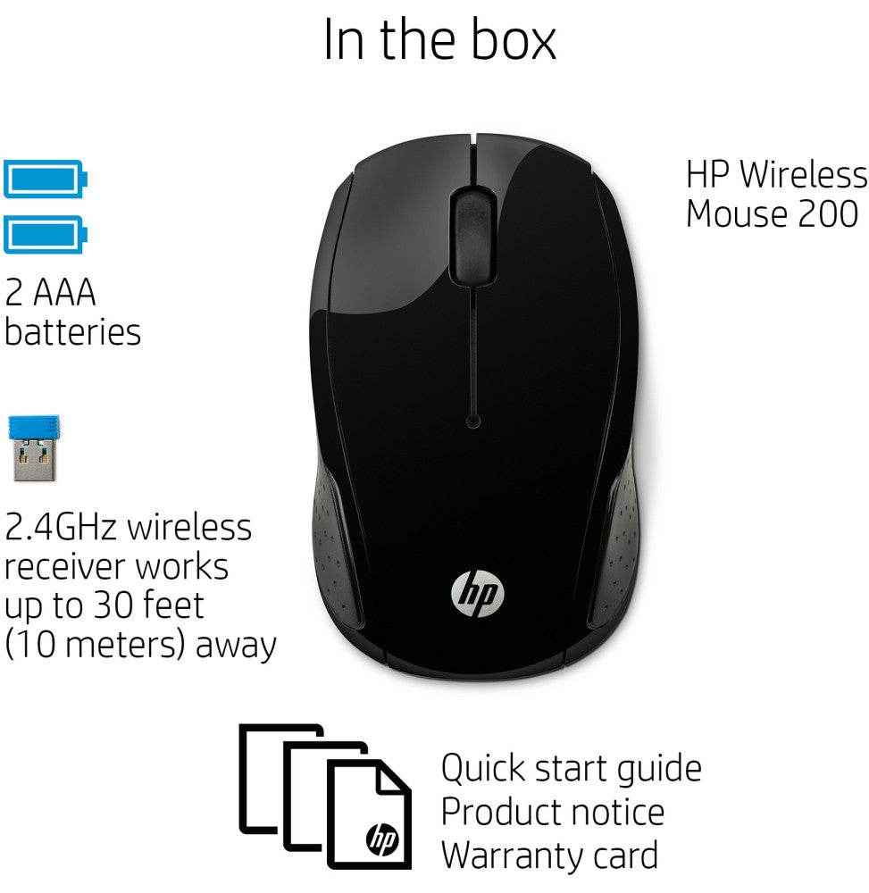 Souris HP Sans Fil 200 (X6W31AA)