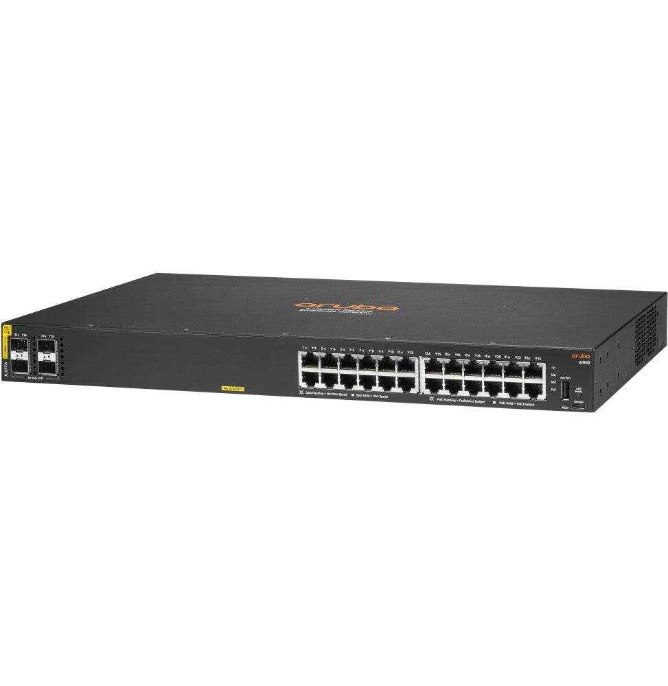 Switch Aruba 6100 24G Classe 4 PoE 4SFP+ 370 W (JL677A) - Logically