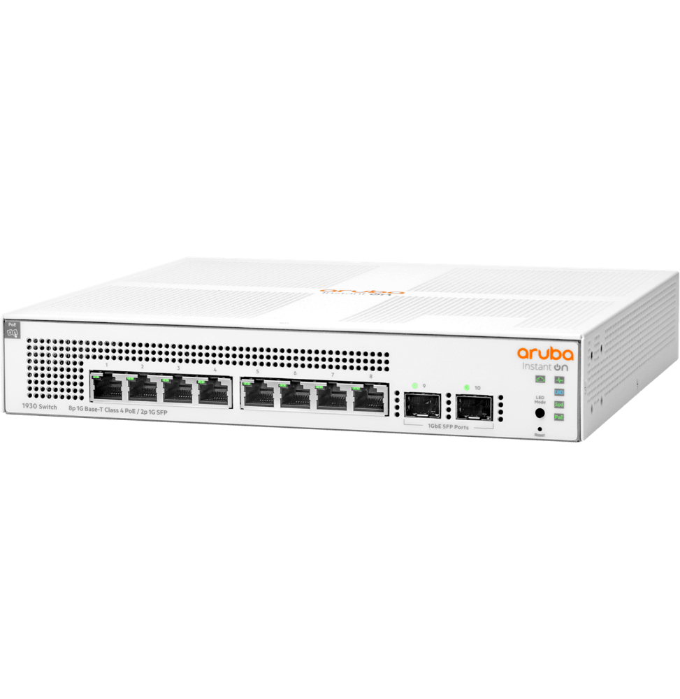 Switch Aruba Instant On 1930 8G Classe 4 PoE 2SFP 124 W (JL681A) - Logically