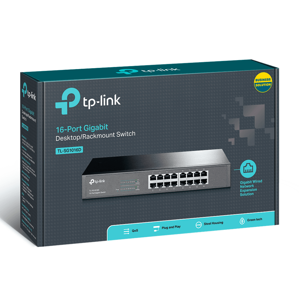 Switch rackable de bureau TP-Link TL-SG1016D 16 ports Gigabit - Logically