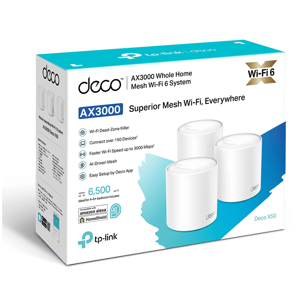 Système Mesh WiFi 6 TP-Link Deco X50 AX3000 pour toute la maison 3 packs - Logically