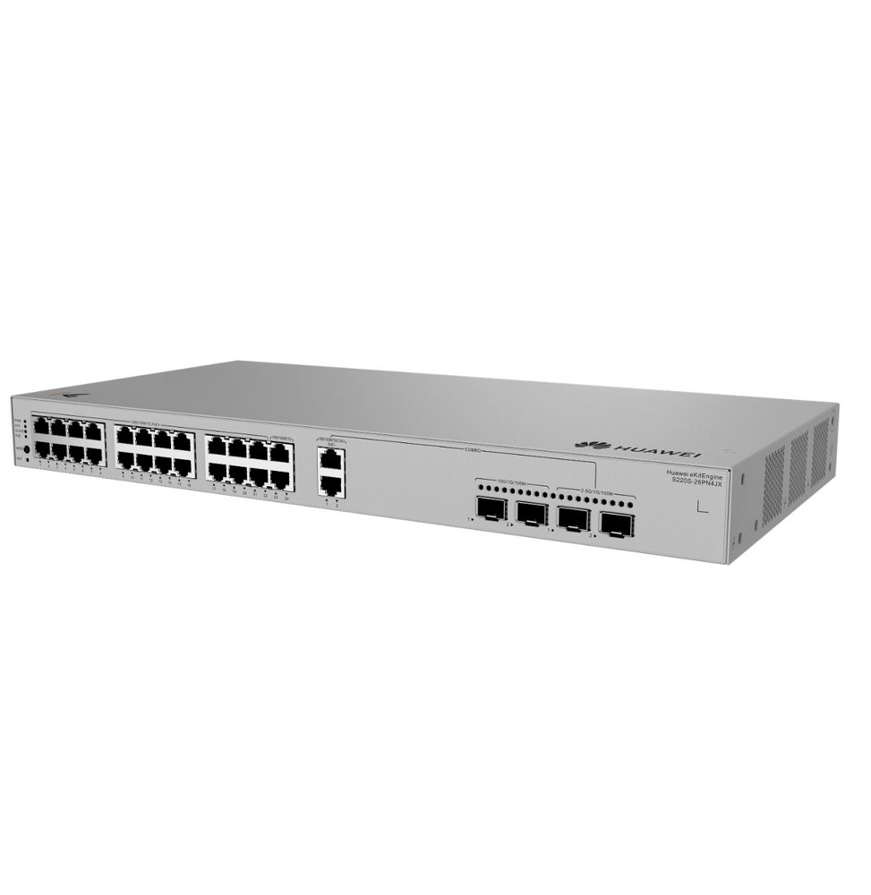 Switch Huawei eKitEngine S220S-26PN4JX 24*10/100/1000BASE-T ports (400W PoE+) (98012521)