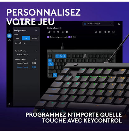 Clavier Logitech gaming filaire G515 LIGHTSPEED TKL (920-012872)