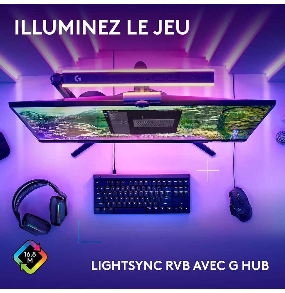 Clavier Logitech gaming filaire G515 LIGHTSPEED TKL (920-012872)