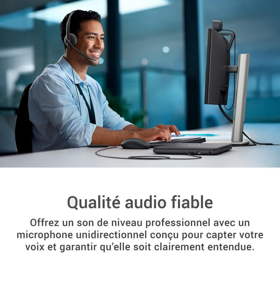 Casque filaire Dell avec microphone – WH125