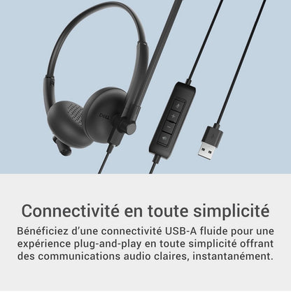 Casque filaire Dell avec microphone – WH125