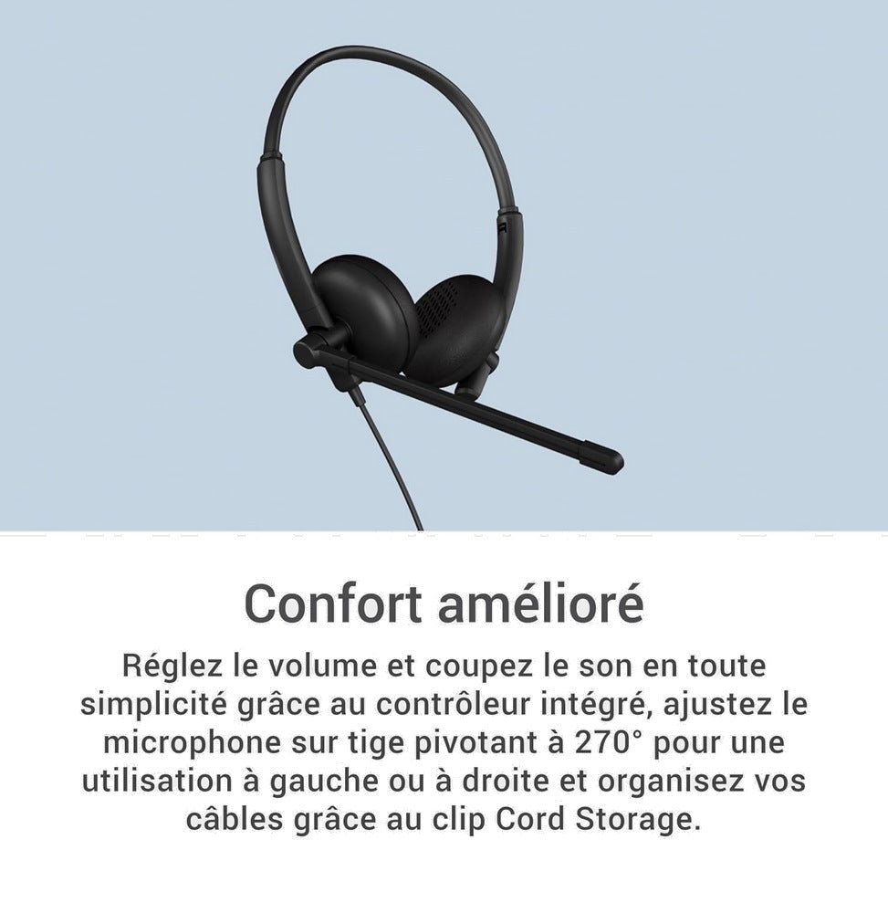 Casque filaire Dell avec microphone – WH125