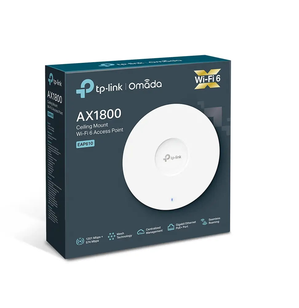 Point d'accès TP-Link AX1800 plafonnier WiFi 6 bi-bande (EAP610)