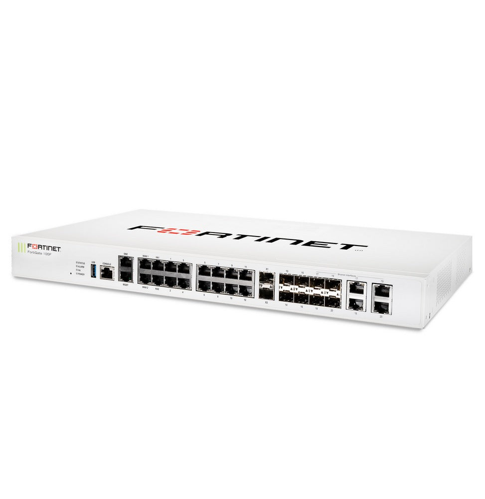 Fortinet FortiGate 100F – Pare-feu NGFW Sécurisé pour Entreprises (20 Gbps)