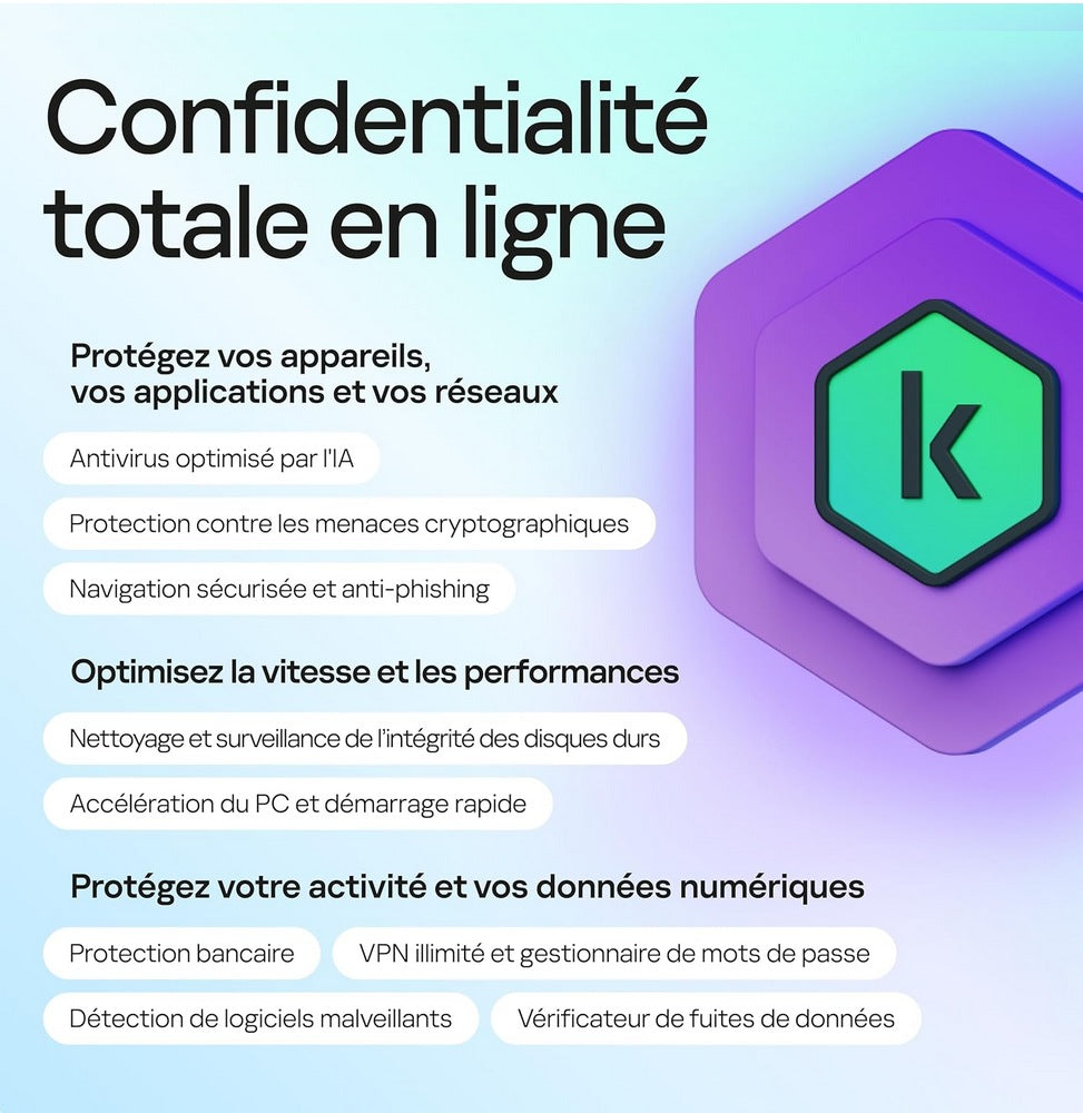 Kaspersky Anti-Virus 2025 Plus - Licence 5 postes 1 an