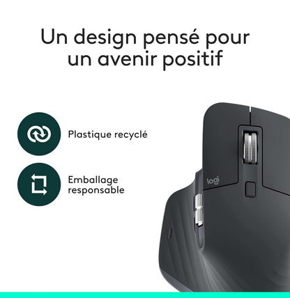 Souris Gaming sans fil Logitech MX Master 3S Bluetooth Edition 8000 DPI Graphite (910-007501)